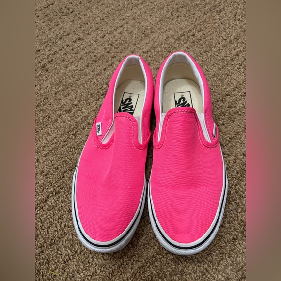 Vans Shoes - Vans Slip-On Sneakers Hot Pink Canvas